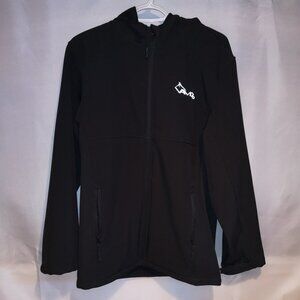 Vamos Men's Fleece Lined Full Zip Black Hooded Jacket